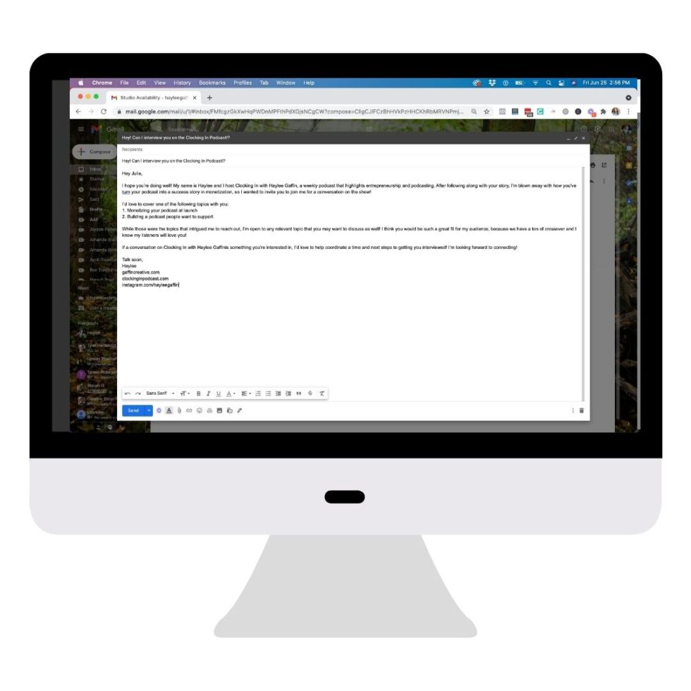 Podcast Guest Copy & Paste Email Templates - Gaffin Creative