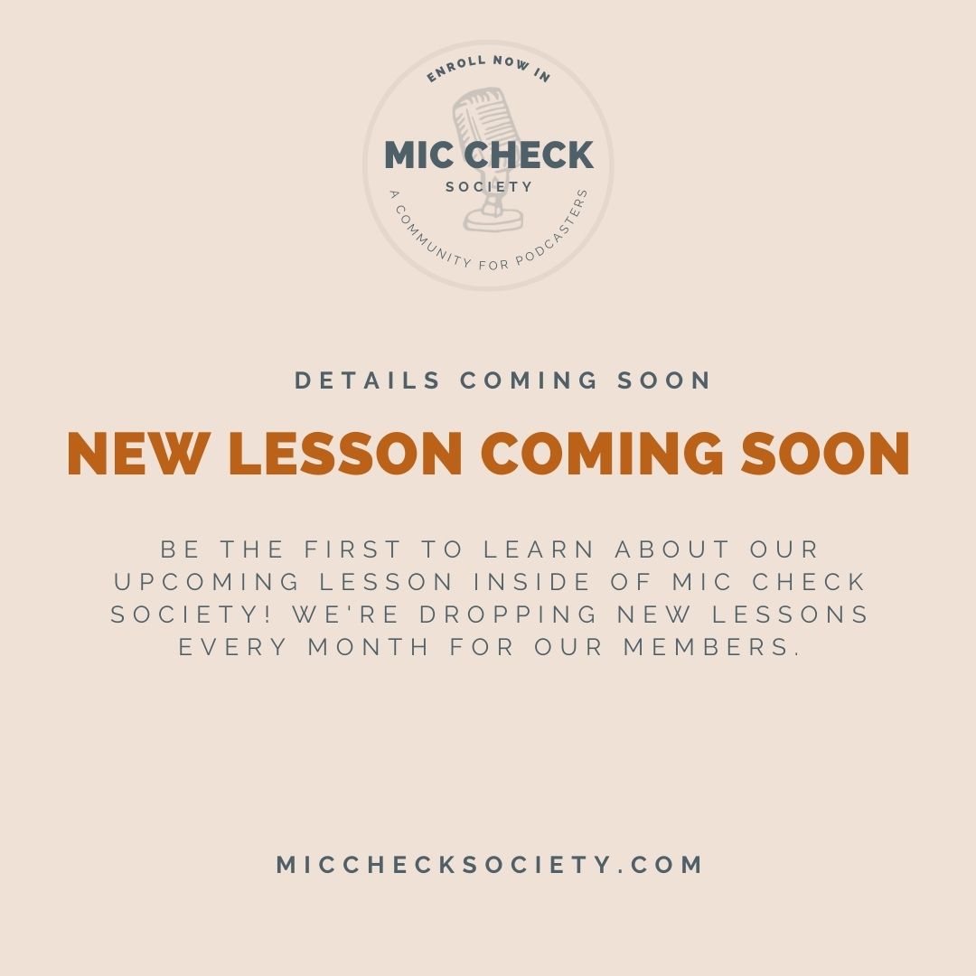 MCS Lesson Coming Soon